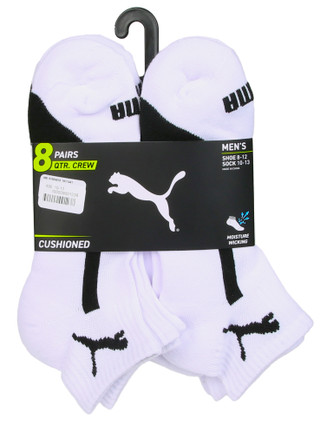 Thumbnail 1: Puma Men's 8 Pk Quarter Crew Socks 