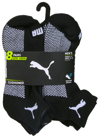 Thumbnail 1: Puma Men's 8 Pk Quarter Crew Socks 