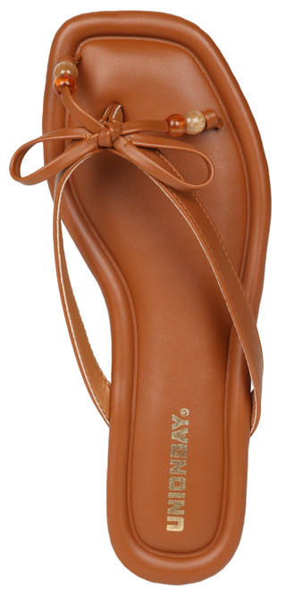 Thumbnail 3: Unionbay Women's Cognac Bead Sandals 