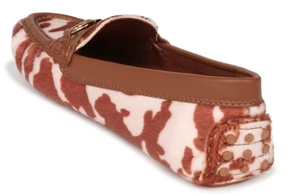Thumbnail 2: ANNE KLEIN Women's Chrystie Cow Print Loafer with Buckle Accent 
