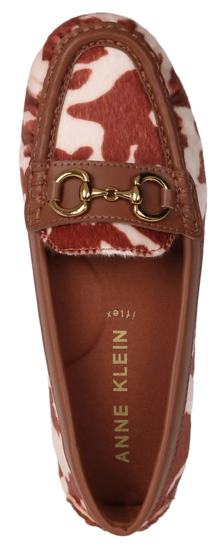 Thumbnail 3: ANNE KLEIN Women's Chrystie Cow Print Loafer with Buckle Accent 
