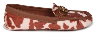 Thumbnail 4: ANNE KLEIN Women's Chrystie Cow Print Loafer with Buckle Accent 