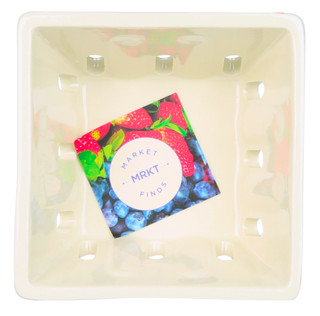 Thumbnail 2: MARKET FINDS Ceramic Strawberry Print Berry Bowl 