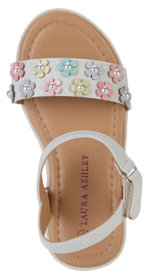 Thumbnail 3: Laura Ashley Toddler Girls Flowers & Pearls Sandals 