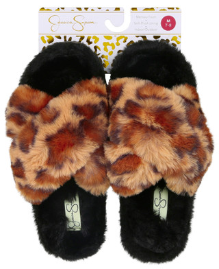 Thumbnail 1: Jessica Simpson Women's Leopard Print Indoor/Outdoor Slides 