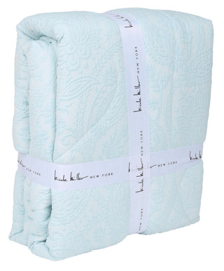 Thumbnail 2: Nicole Miller King 3 Pc Stonewashed Textured Quilt Set 