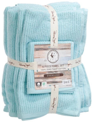 Thumbnail 1: Panama Jack 6 Pc Cotton Ribbed Texture Bath Towel Set 