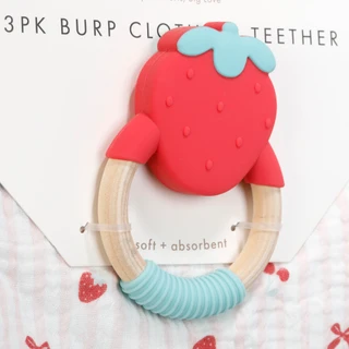 Thumbnail 3: Apple & Ivy 3 Pk Burp Cloths & Teether 