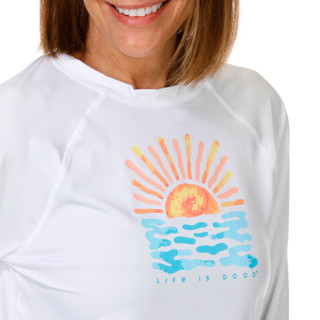 Thumbnail 3: Life is Good Women's Long Sleeve Sunset Rashguard 