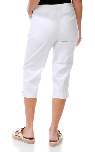 Thumbnail 2: Coral Bay Petite Gold Rivet Tab Capris 