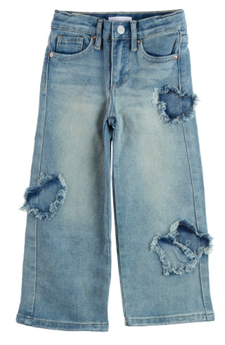 Thumbnail 1: YMI Little Girls Straight Leg Heart Jeans 