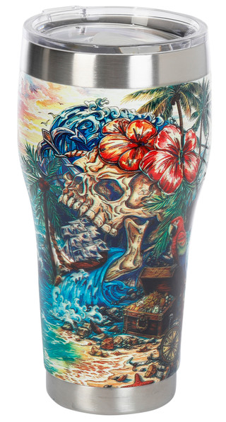 Thumbnail 1: REEL LEGENDS 30 oz Endless Summer Stainless Steel Tumbler 