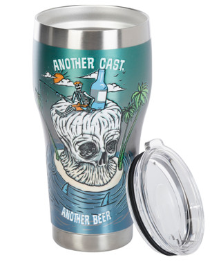 Thumbnail 2: REEL LEGENDS 30 oz Another Cast Another Beer Stainless Steel Tumbler 