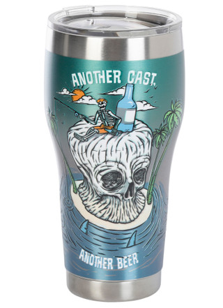 Thumbnail 1: REEL LEGENDS 30 oz Another Cast Another Beer Stainless Steel Tumbler 