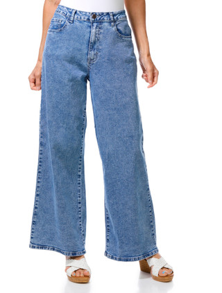 Thumbnail 1: GOGO JEANS Juniors High Rise Wide Leg Jeans 