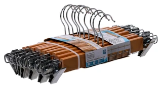 Thumbnail 2: Black + Decker 10 Pk Wooden Hangers With Clips 