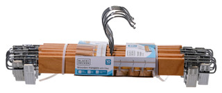 Thumbnail 1: Black + Decker 10 Pk Wooden Hangers With Clips 