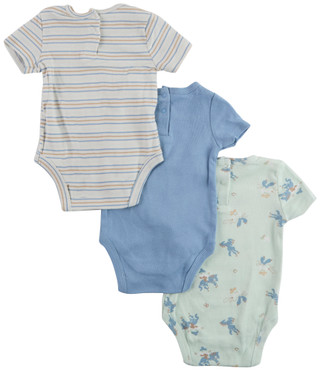Thumbnail 2: SHABBY CHIC Baby Boy's 3Pc Short Sleeve Assorted Onesie Set 