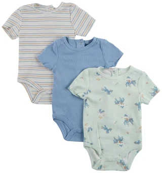 Thumbnail 1: SHABBY CHIC Baby Boy's 3Pc Short Sleeve Assorted Onesie Set 