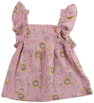 Thumbnail 1: Lucky Brand Big Girl's Short Ruffled Sleeve Floral Top  