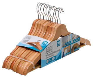 Thumbnail 2: Black + Decker 10 Pk Wooden Hangers  