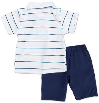Thumbnail 2: American Hawk  Toddler Boys 2 Pc Polo Cargo Short Set 