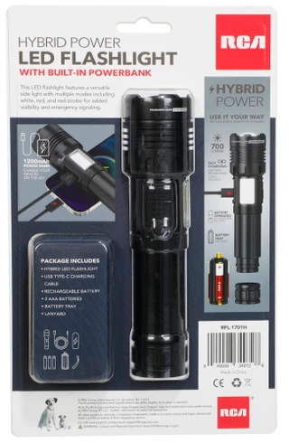 Thumbnail 2: RCA LED Flashlight w/ Built-In Power Bank 