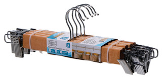 Thumbnail 3: Black + Decker 5 Pk Wooden Hangers With Clips 