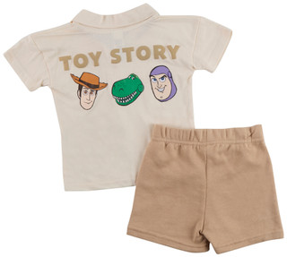 Thumbnail 2: Toy Story Baby Boy's 2 Pc Toys Graphic Polo Short Set 