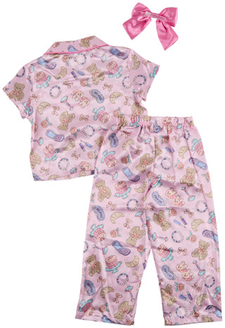 Thumbnail 2: B TWEEN Little Girl's 3 Pc Bow Pajama Set 