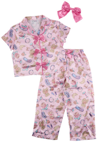 Thumbnail 1: B TWEEN Little Girl's 3 Pc Bow Pajama Set 