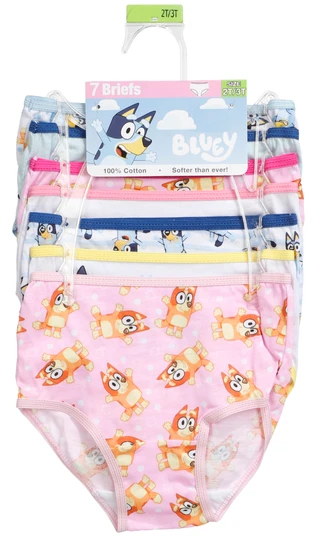Thumbnail 1: BLUEY Toddler Girls 7 Pk Bluey Panties 