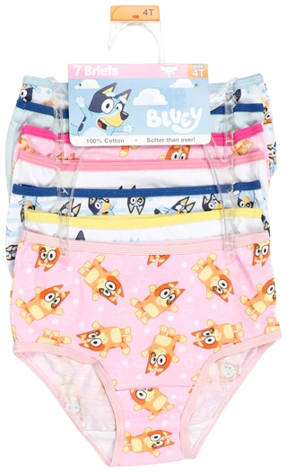 Thumbnail 2: BLUEY Toddler Girls 7 Pk Bluey Panties 