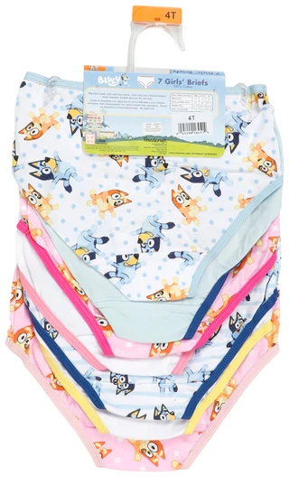 Thumbnail 5: BLUEY Toddler Girls 7 Pk Bluey Panties 