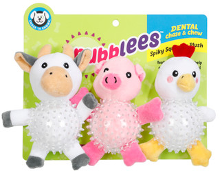 Thumbnail 1: CHASE N CHOMP 3 Pk Nubblees Pet Toys 