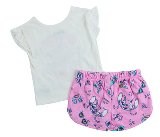 Thumbnail 2: Disney Little Girls 2 Pc Angel Shorts Set 