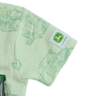 Thumbnail 2: John Deere Baby Boy's Short Sleeve Tractor Onesie 