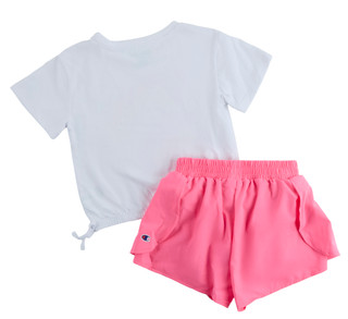 Thumbnail 2: Champion Little Girl's 2 Pc Tee & Shorts Set 