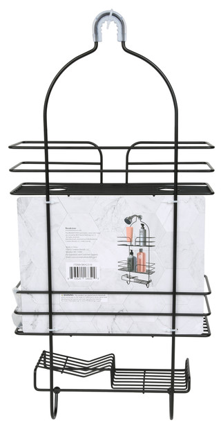 Thumbnail 2: Brookstone 3 Tier Shower Caddy with Hooks 