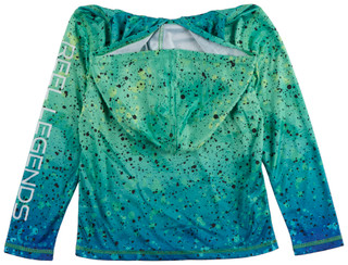 Thumbnail 2: REEL LEGENDS Big Boy's Long Sleeve Dorado Speckle Hoodie 