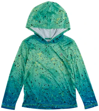 Thumbnail 1: REEL LEGENDS Big Boy's Long Sleeve Dorado Speckle Hoodie 