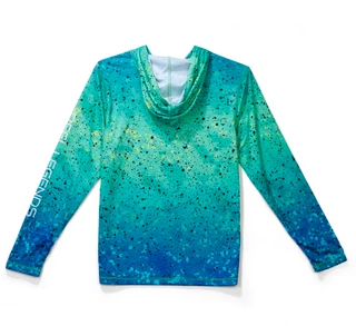 Thumbnail 6: REEL LEGENDS Big Boy's Long Sleeve Dorado Speckle Hoodie 