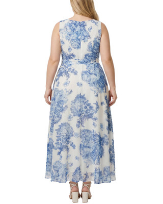 Thumbnail 3: Ny Collection  Plus Size Sleeveless Chiffon Maxi Dress 
