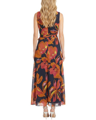 Thumbnail 3: Ny Collection Women's Floral Sleeveless Chiffon Maxi Dress 