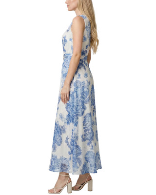 Thumbnail 3: Ny Collection Women's Floral Sleeveless Chiffon Maxi Dress 