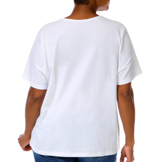 Thumbnail 2: Coral Bay Women's Plus Screen Print V-Neckline Top 