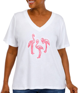 Thumbnail 1: Coral Bay Women's Embroidered Short Sleeve Top 