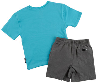 Thumbnail 3: Quiksilver Boy's 2 Pc Short Sleeve Sunset Tee Shorts Set 