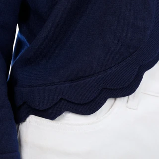 Thumbnail 2: Zac & Rachel Women's Long Sleeve Scallop Trim Shrug 