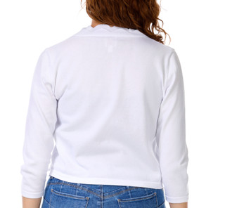 Thumbnail 4: Zac & Rachel Women's Long Sleeve Scallop Trim Shrug 